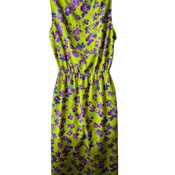 Daisy Fuentes High Low Floral Flowers Print Pattern Spring Sleeveless Dress NWT - Picture 15 of 16